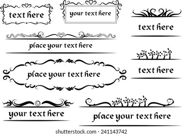 vector set: calligraphic design elements and page decoration