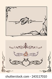 vector set: calligraphic design elements and page decoration