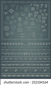 vector set: calligraphic design elements and page decoration