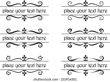vector set: calligraphic design elements and page decoration