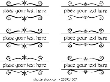 vector set: calligraphic design elements and page decoration