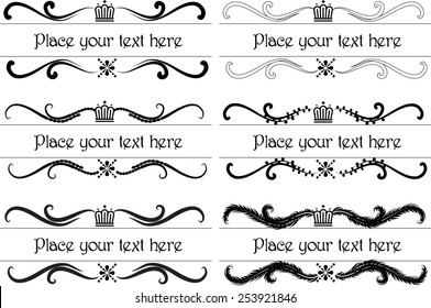 vector set: calligraphic design elements and page decoration
