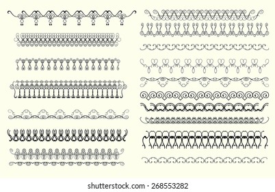 Vector set: calligraphic design elements