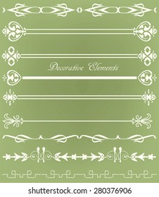 vector set: calligraphic design elements and page decoration