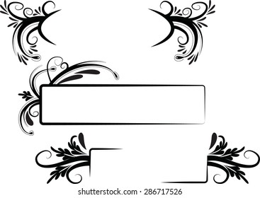 vector set: calligraphic design elements and page decoration