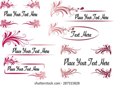 vector set: calligraphic design elements and page decoration