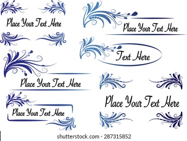 vector set: calligraphic design elements and page decoration