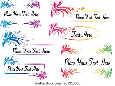 vector set: calligraphic design elements and page decoration