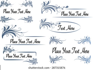 vector set: calligraphic design elements and page decoration
