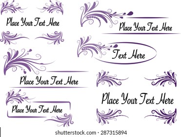 vector set: calligraphic design elements and page decoration
