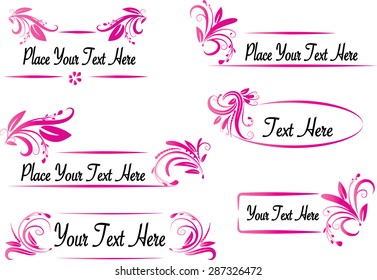 vector set: calligraphic design elements and page decoration