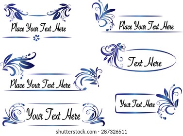 vector set: calligraphic design elements and page decoration