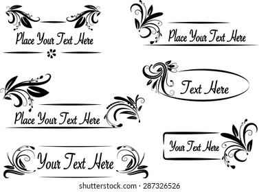 vector set: calligraphic design elements and page decoration