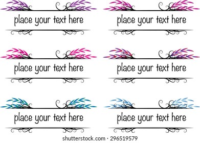 vector set: calligraphic design elements and page decoration