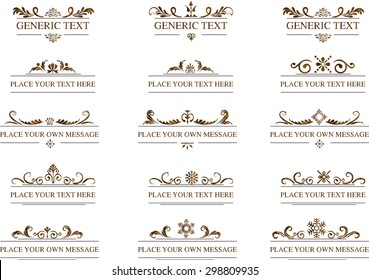 vector set: calligraphic design elements and page decoration