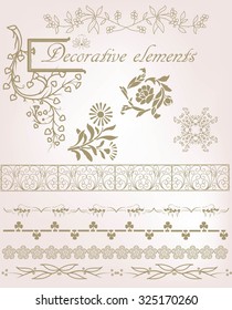 vector set: calligraphic design elements and page decoration