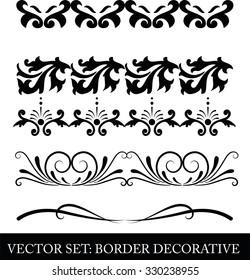 Vector set of calligraphic design elements and page decor
