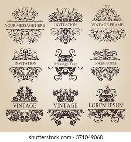 vector set: calligraphic design elements and page decoration - lots of useful elements to embellish your layout