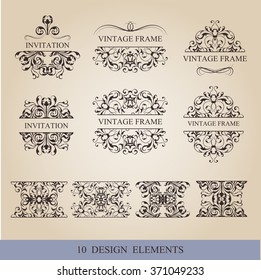 vector set: calligraphic design elements and page decoration - lots of useful elements to embellish your layout
