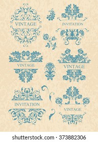 vector set: calligraphic design elements and page decoration - lots of useful elements to embellish your layout
