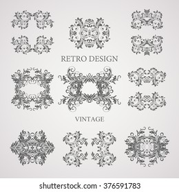 vector set calligraphic design elements and page decoration  lots of useful elements to embellish your layout