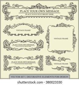 vector set: calligraphic design elements and page decoration - lots of useful elements to embellish your layout