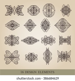 vector set calligraphic design elements and page decoration  lots of useful elements to embellish your layout