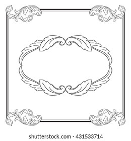 Vector set of calligraphic design elements: page decoration, Premium Quality