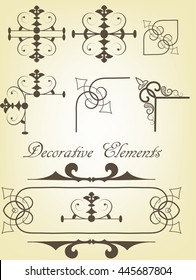 vector set: calligraphic design elements and page decoration 
