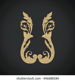 Vector set of calligraphic design elements: page decoration, Premium Quality