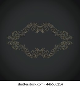 Vector set of calligraphic design elements: page decoration, Premium Quality