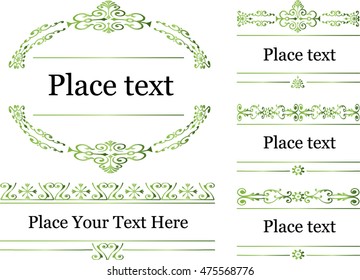 vector set: calligraphic design elements and page decoration