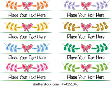 vector set: calligraphic design elements and page decoration with leaf