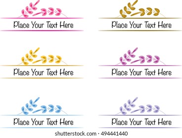 vector set: calligraphic design elements and page decoration with leaf