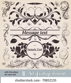 vector set: calligraphic design elements and page decoration - lots of useful elements to embellish your layout