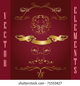 Vector set: calligraphic design elements and page decoration - lots of useful elements to embellish your layout