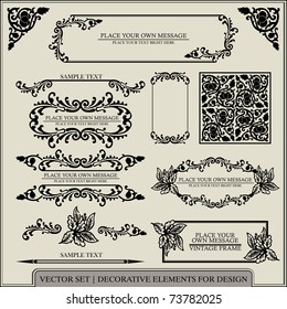 vector set: calligraphic design elements and page decoration - lots of useful shapes to embellish your layout