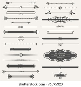 vector set: calligraphic design elements and page decoration