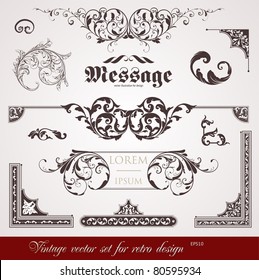 vector set: calligraphic design elements and page decoration - lots of useful elements to embellish your layout