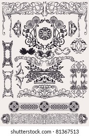 vector set: calligraphic design elements and page decoration