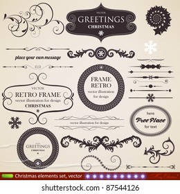 vector set: calligraphic design elements and page decoration - lots of useful elements to embellish your layout