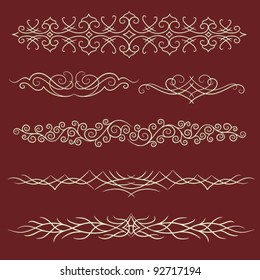 vector set: calligraphic design elements and page decoration - lots of useful elements to embellish your layout
