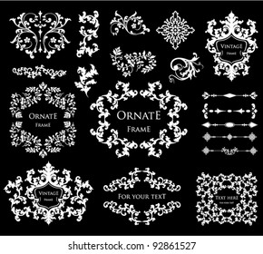 vector set: calligraphic design elements and page decoration