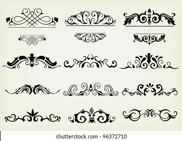 vector set: calligraphic design elements and page decoration - lots elements to embellish your layout