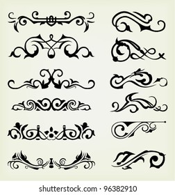 vector set: calligraphic design elements and page decoration - lots elements to embellish your layout