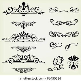vector set: calligraphic design elements and page decoration - lots elements to embellish your layout