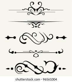 vector set: calligraphic design elements and page decoration - lots elements to embellish your layout