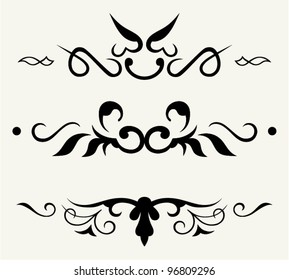 vector set: calligraphic design elements and page decoration - lots elements to embellish your layout