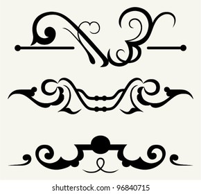 vector set: calligraphic design elements and page decoration - lots elements to embellish your layout