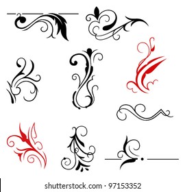 vector set: calligraphic design elements and page decoration - lots elements to embellish your layout